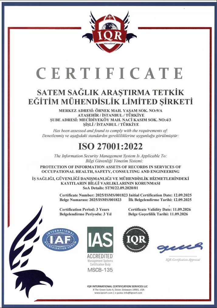 ISO 27001:2022 Kalite Sertifikamız